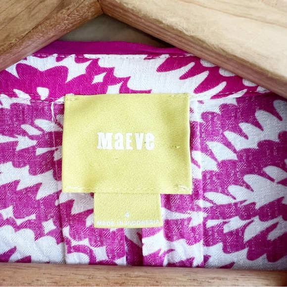 Sold Anthropologie MAEVE Ada Fuschia Sleevless Swing Top Size 4 - Picture 4 of 8